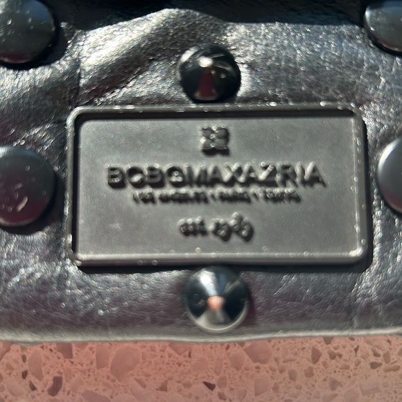 BCBG Black Leather Studded Clutch - Picture 5 of 9